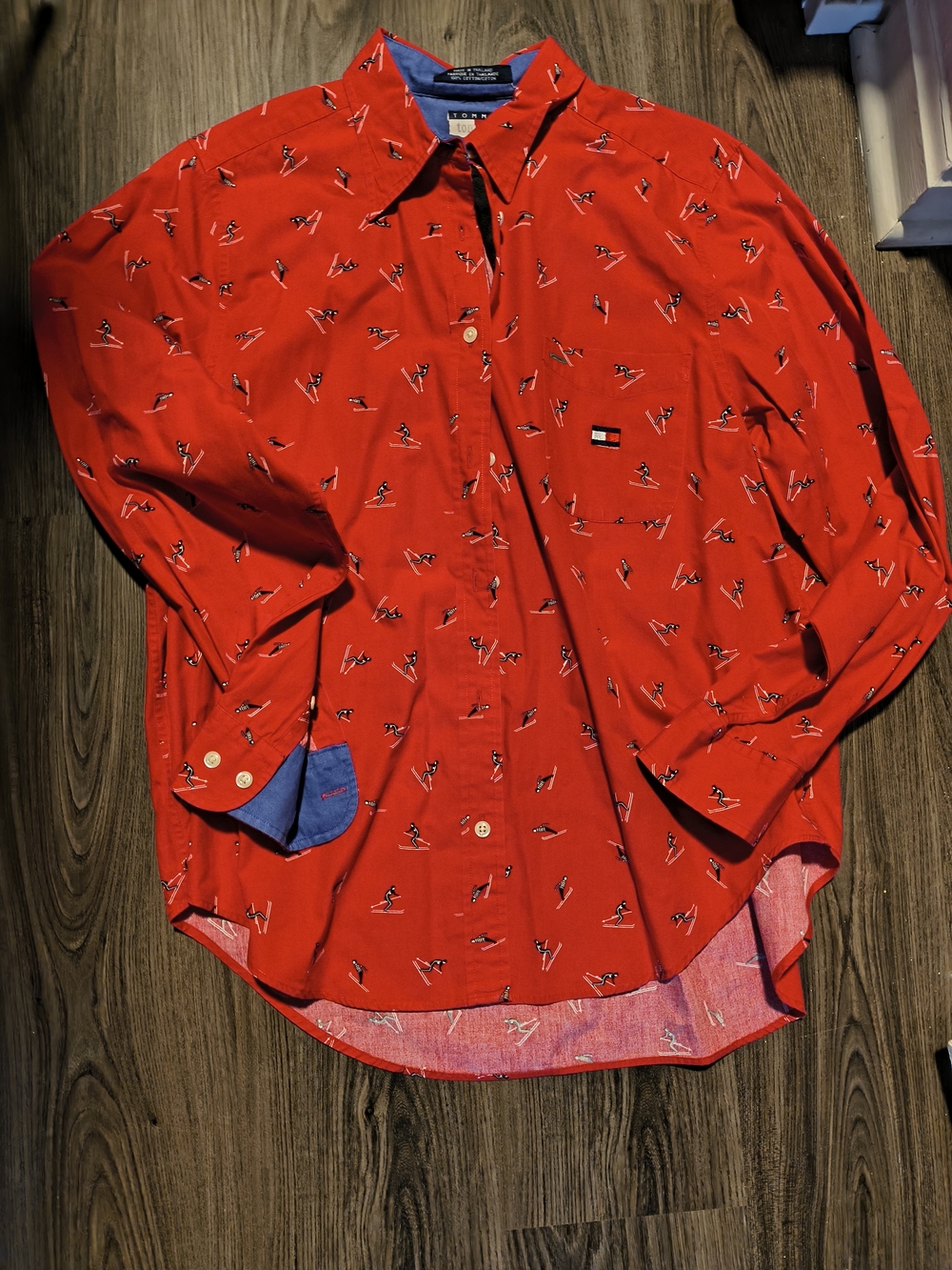 Tommy Hilfiger Red Ski Print Button-Down Shirt
